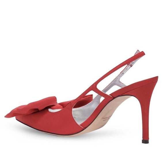 Kate Spade Sheela Sling Taffeta Pointed Toe with Bow Stiletto Heel NEW Size 6 - Picture 3 of 5
